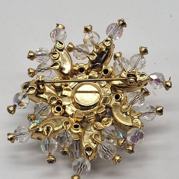 VTG  JULIANA D & E SPARKLING DANGLING FESTIVE RHINESTONES BROOCH PIN FAIRYCORE - Picture 7 of 9